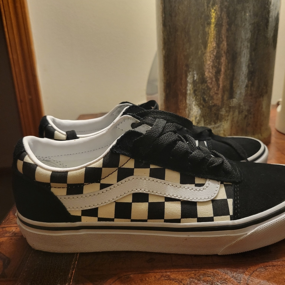 Vans Black and White Checkered Skate Board Shoes